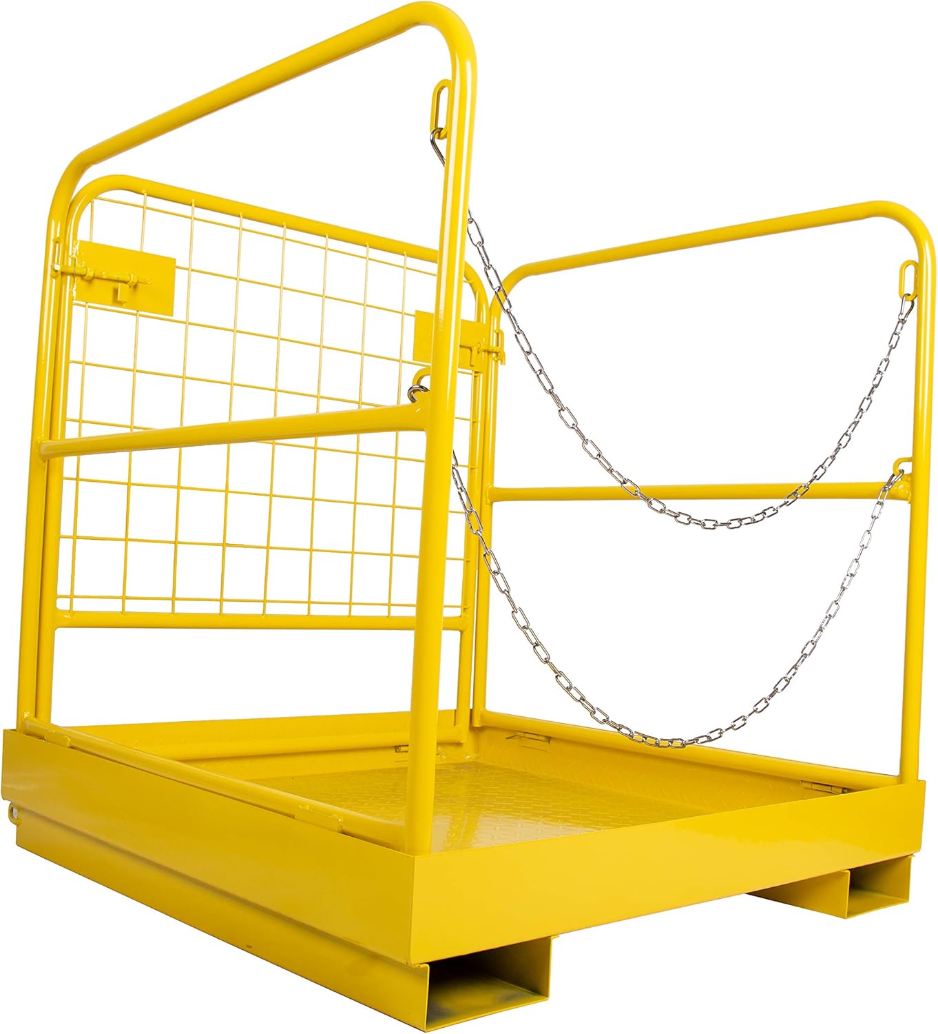 36x36 Forklift Safety Cage Heavy Duty Steel Sturdy Stable Structure 1102 LBS Capacity Folding Storage