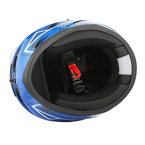 1Storm Motorcycle Full Face Dual Visor Helmet Bundle with Spoiler and Motorcycle Bluetooth Headset: HJK316 Matt Black