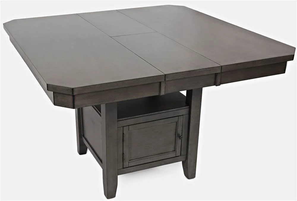 Jofran Manchester Contemporary Adjustable Height Storage Square 54" Dining Table