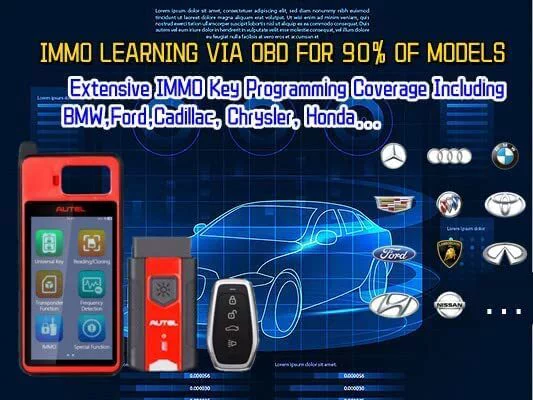 Autel MaxiIM KM100 Universal Key Generator Kit, Key Fob Programmer Immobilizer Tool,Autel IKEY for BMW,Volkswagen,Toyota,Honda