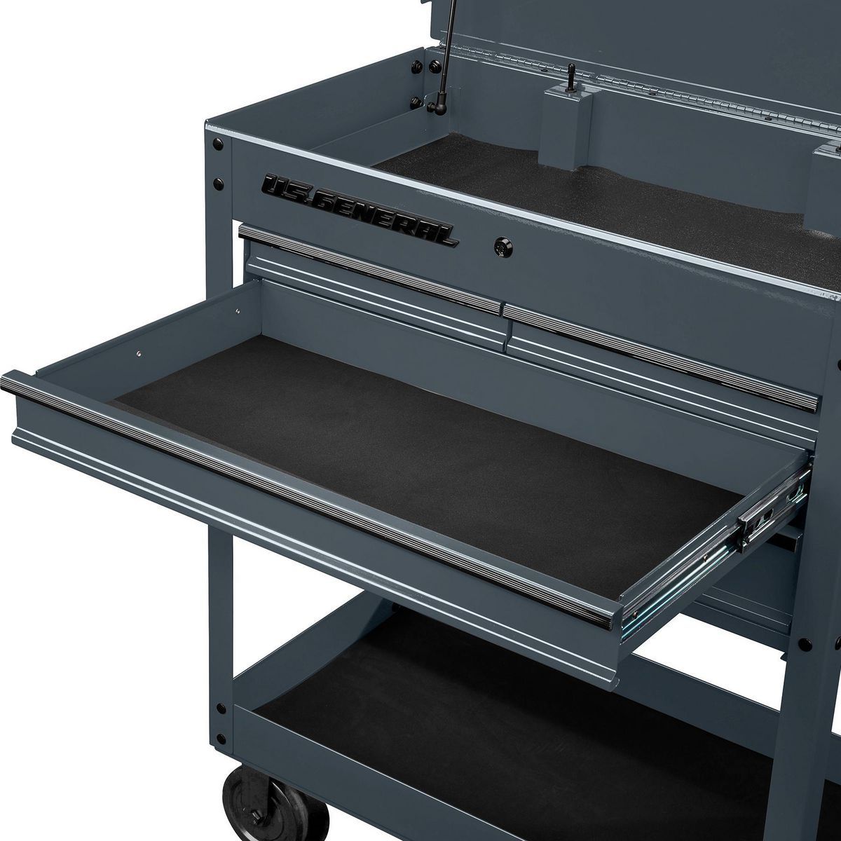 U.S. GENERAL 30 in., 4-Drawer Tech Cart, Red
