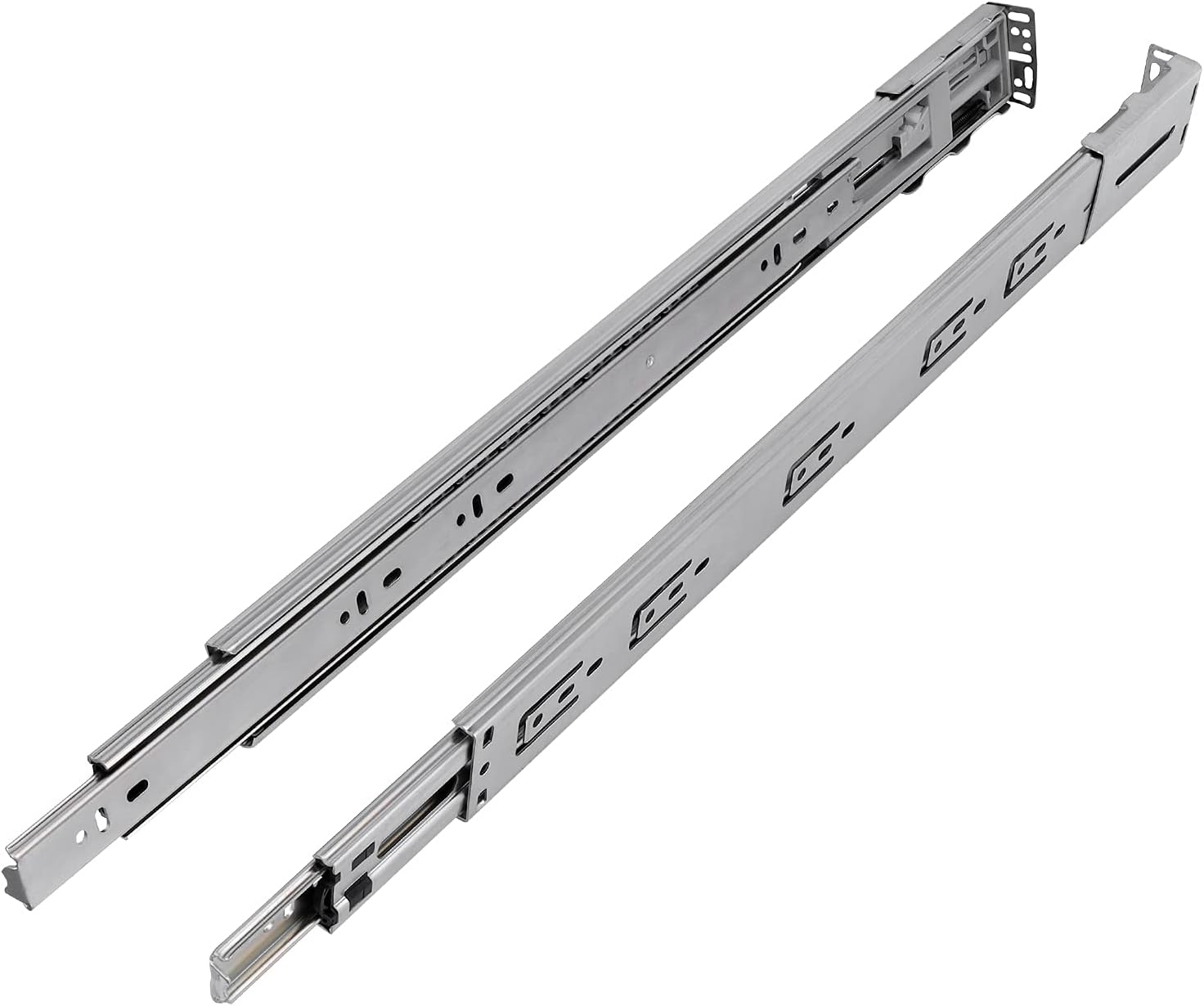 6 Pair DECORITEN 18 inch Soft Close Drawer Slide Full Extension, Ball Bearing Cabinet Hardware Rails with Rear Mounting Brackets, Side/Bottom Mount