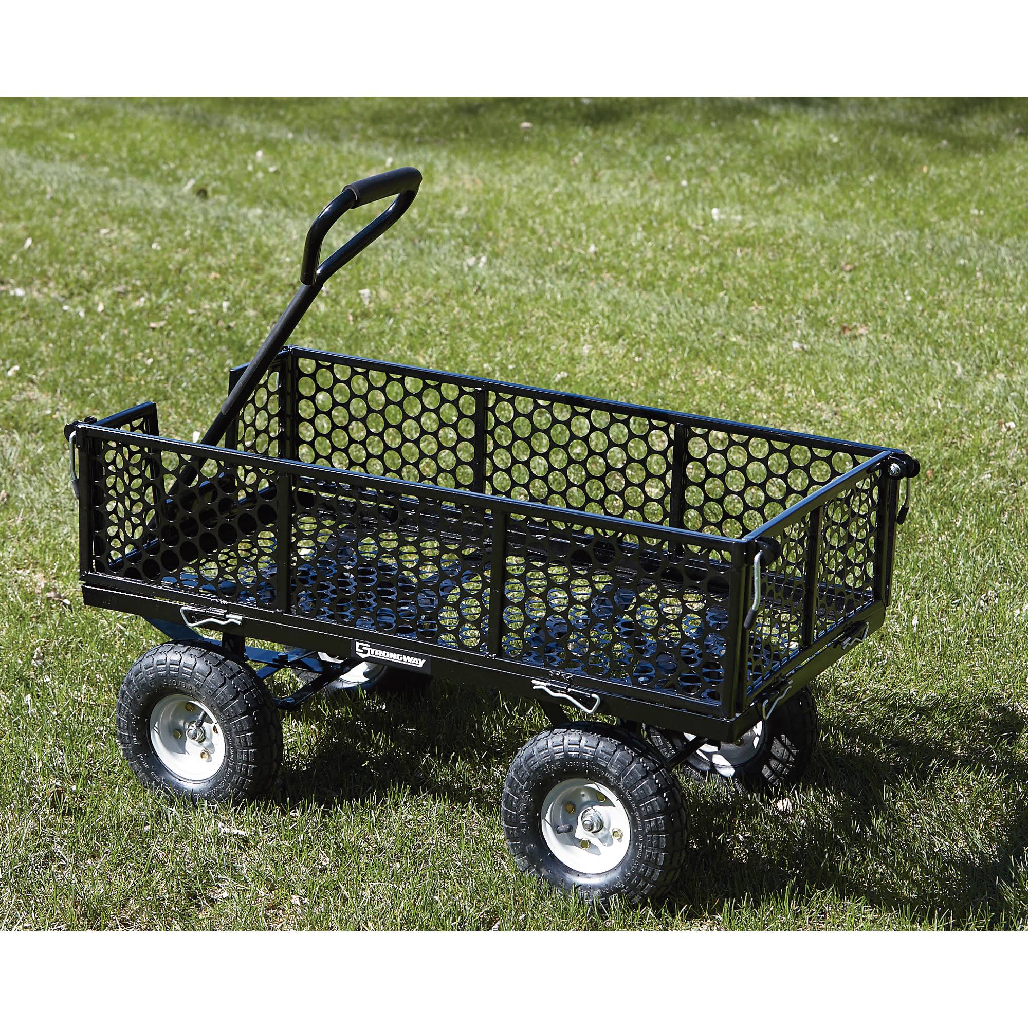 Strongway Steel Garden Wagon - 800-Lb. Capacity, 40inch L x 20inch W