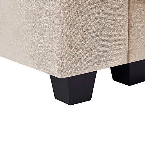 Modern Large L-Shape Feather Filled Sectional Sofa, Convertible Sofa Couch with Reversible Chaise for Living Room Living Room Furniture Sofas & Couches