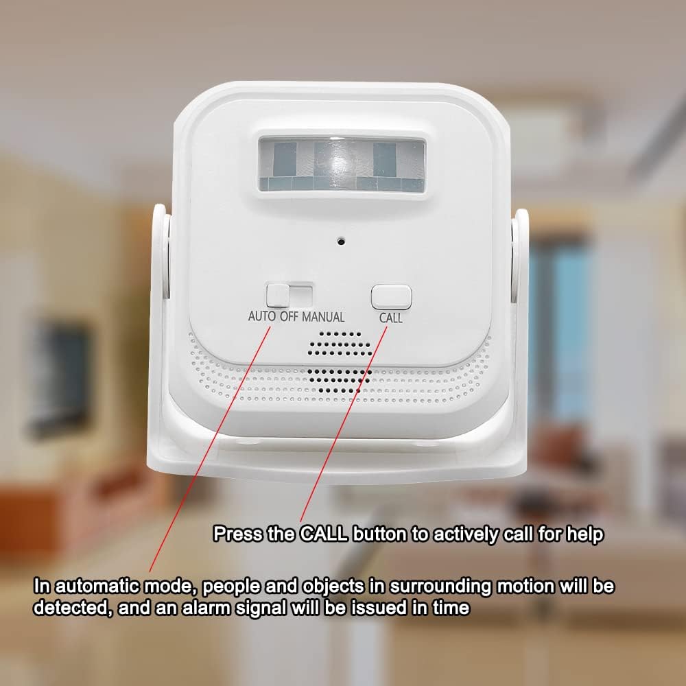 Elderly Emergency Call Button Wireless Nursing Call System Motion Sensor Detection Alarm Caregiver pagers for Home/Nursing Home/Senior Living Alone/Company/Patient/Pregnant Woman