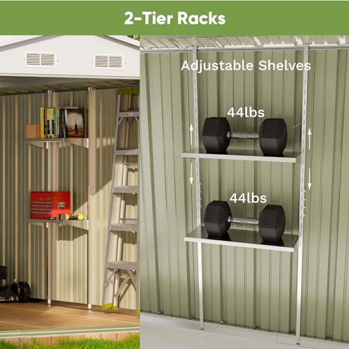 Patiowell 3 x 3 FT Outdoor Storage Shed,Small Garden Tool Storage Shed with Sloping Roof and Single Lockable Door, Outdoor Shed for Backyard Garden Patio Lawn, Grey