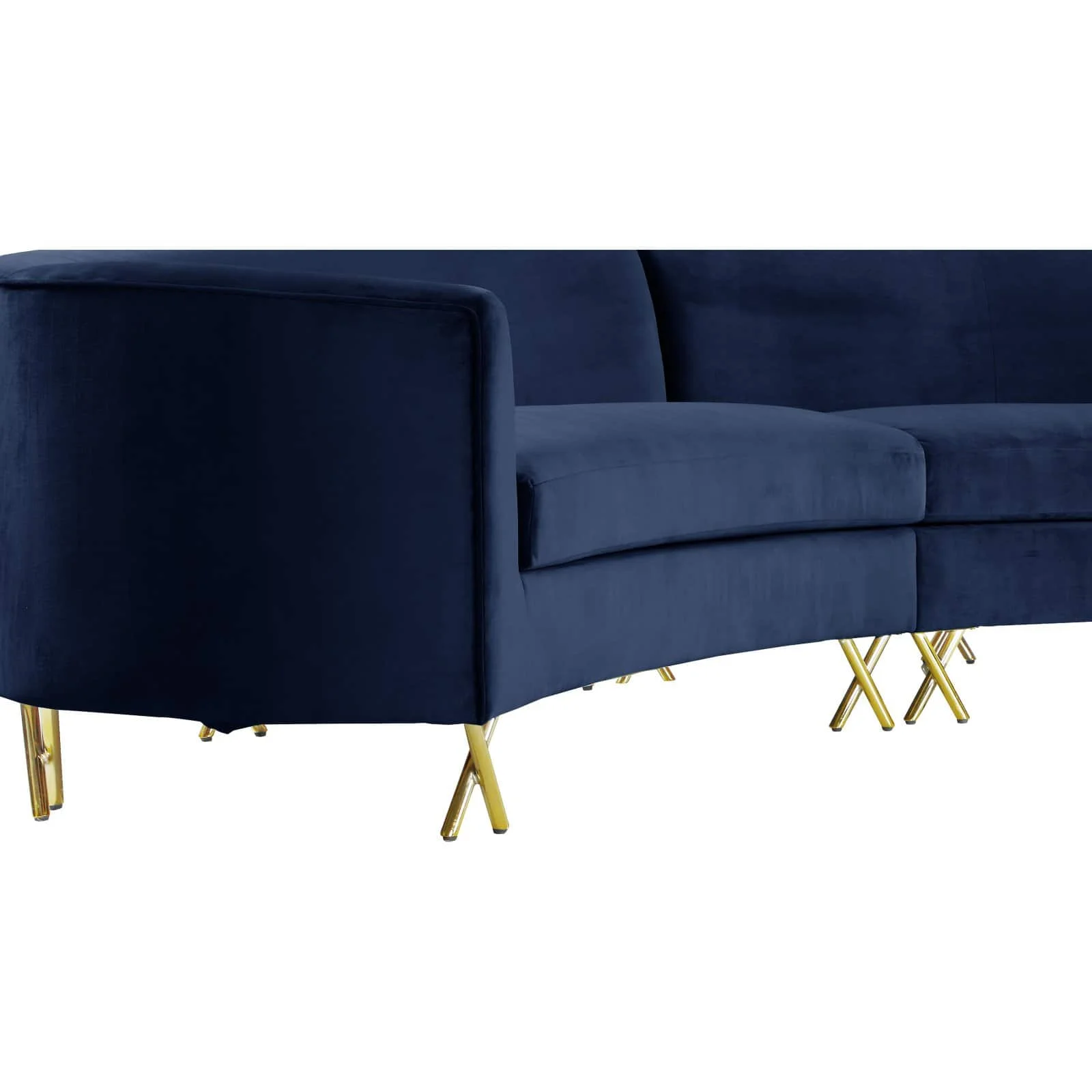 Meridian Furniture Inc Serpentine Upholstered Sectional Sofa