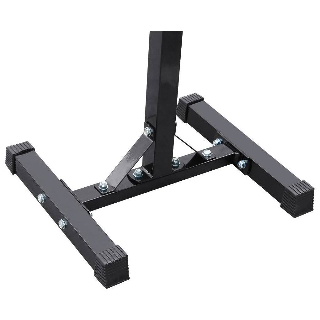 Yaheetech 2pcs Adjustable Rack Standard Solid Steel Squat Stands Barbell Free Press Bench CAMPN00048376