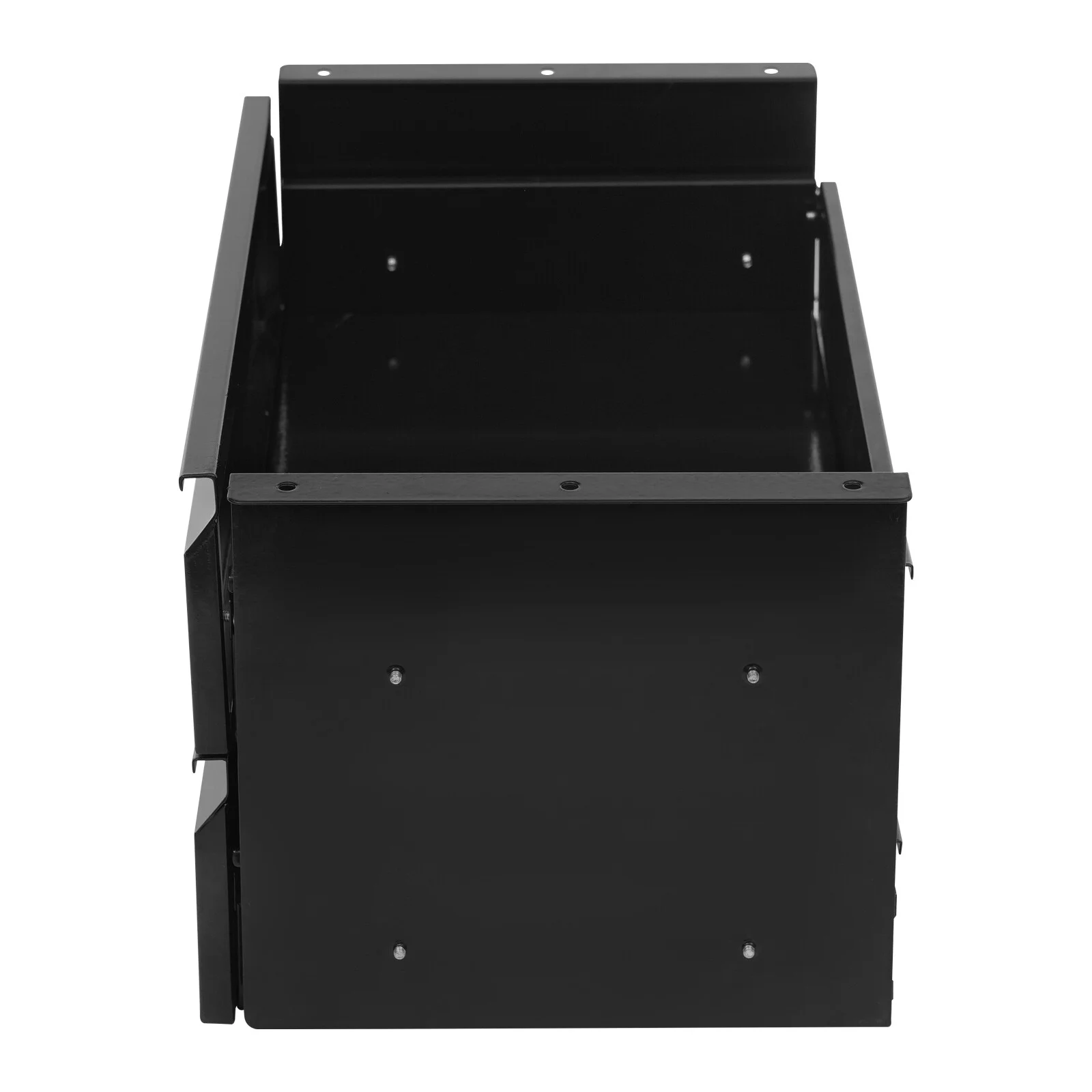 2-Tier Under Desk Sliding Drawer Organizer, Black Steel Pull-Out Storage Tray for Office Study, 6.6LB Capacity