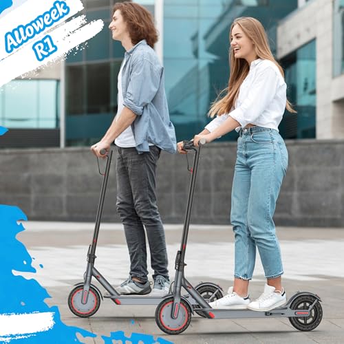 Electric Scooter, 10" /8.5" Solid Tires, 500W/350W Motor,19/22Mph, 22/28/52 Miles Long Range, Folding E-Scooter with Dual Suspension and Braking System