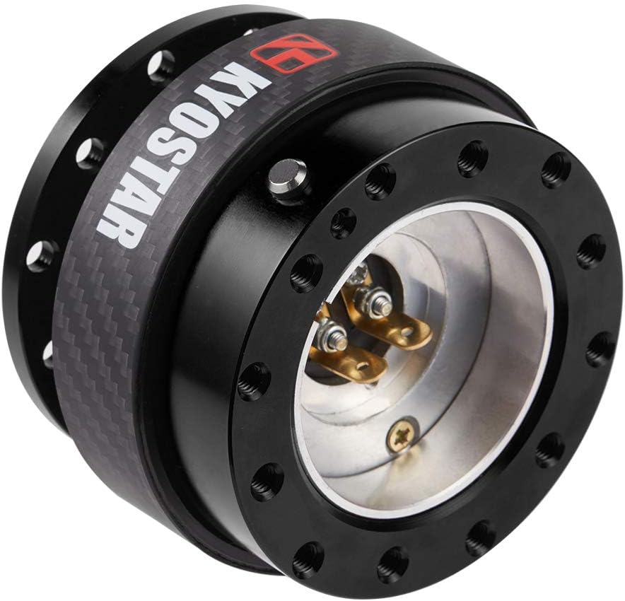 WKD Titanium Steering Wheel Quick Release Hub Adapter Snap Off Boos Kit Black #8313