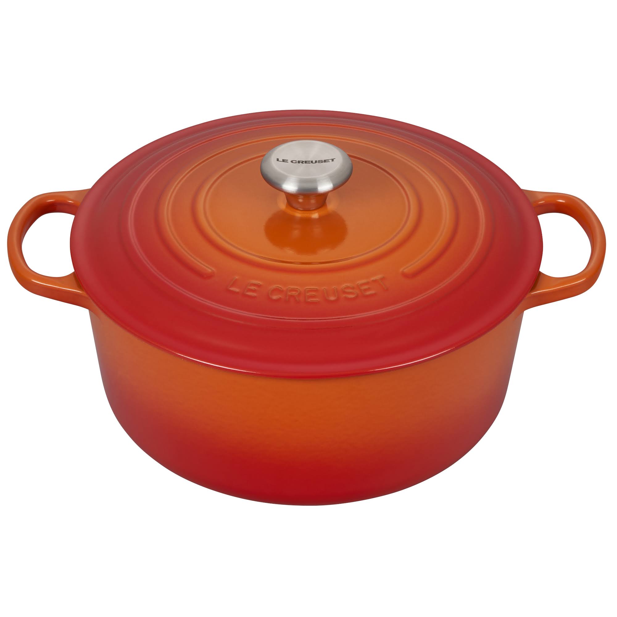 Le Creuset Signature Cast Iron 7.25-Quart Flame Round Dutch Oven