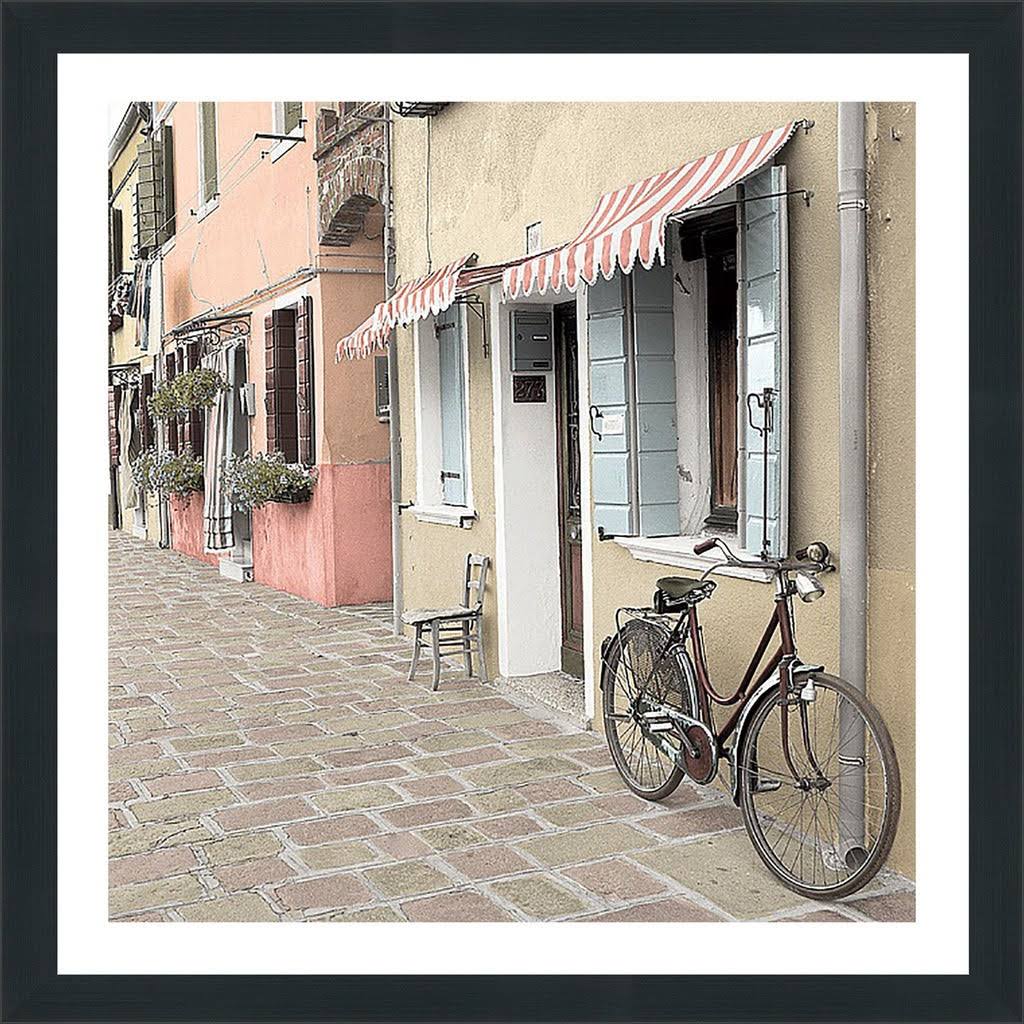 Picture Perfect International 'Venetian Bicycle' by Alan Blaustein Framed Photographic Print, Size: 39.5 inch H x 39.5 inch W x