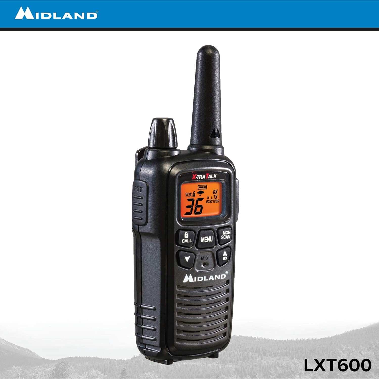 Midland LXT600VP3 36 Channel FRS Two-Way Radio - Up to 30 Mile Range Walkie Talkie - Black (LXT600VP3 (8 Pack))