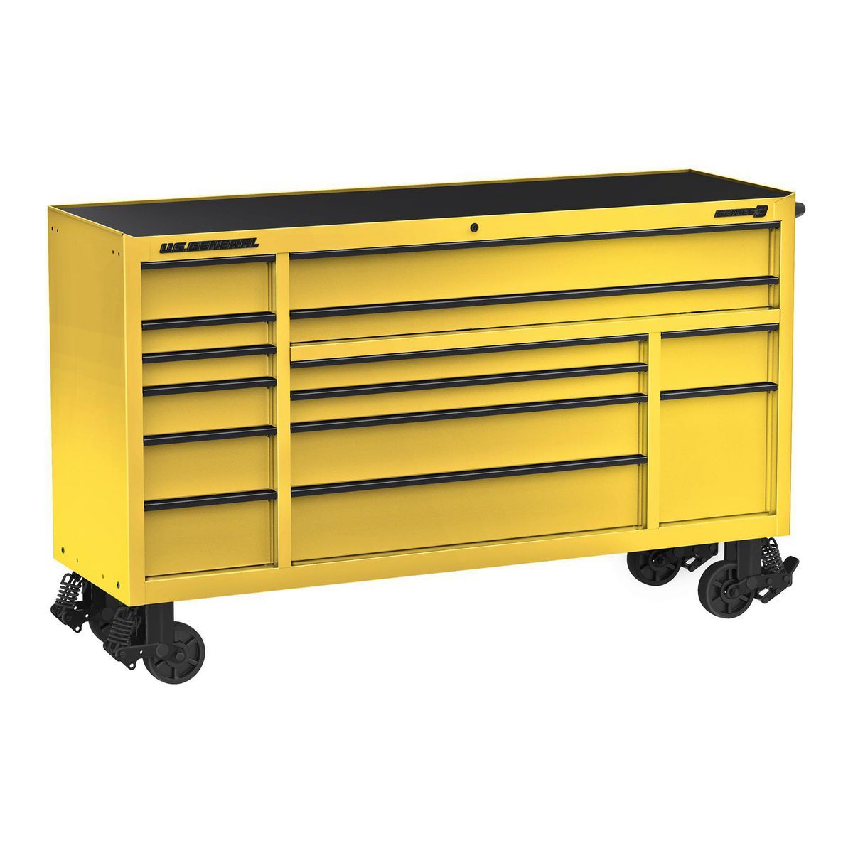 U.S. GENERAL 72 in. x 22 in. Triple-Bank Roll Cab, Series 3, Slate Gray