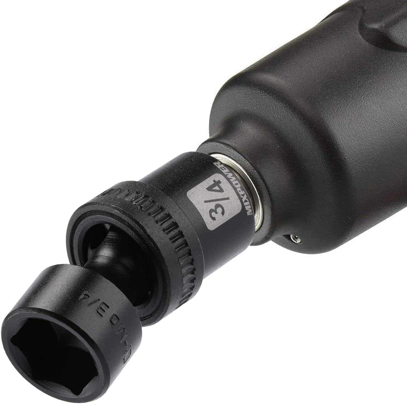 MIXPOWER 10-piece 3/8" Drive Shallow Universal Impact Socket Set, Metric,10-19mm, Swivel Socket with Flexible Wobble, CR-MO