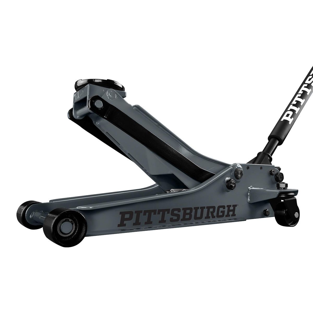 PITTSBURGH 3 Ton Low-Profile Floor Jack with RAPID PUMP, Slate Gray