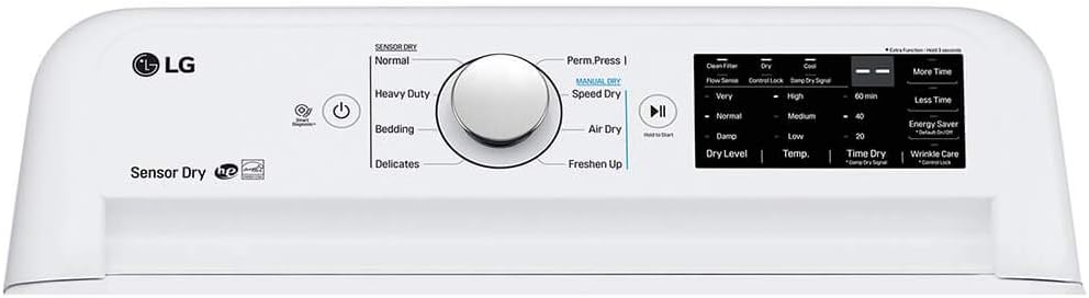 LG DLE7100W 7.3 Cu. Ft. Electric Dryer With Sensor Dry - White