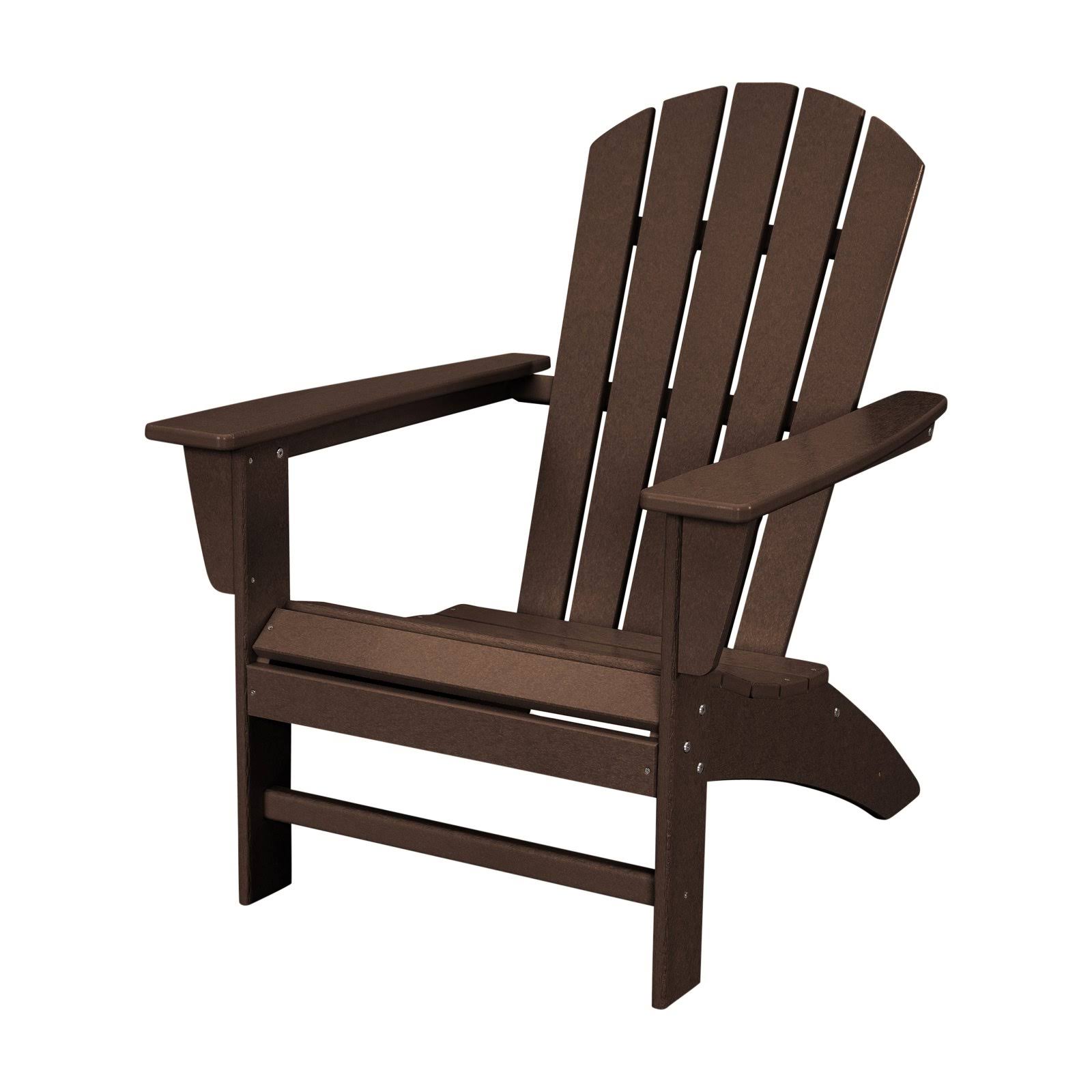 POLYWOOD Nautical Adirondack Chair, Mahogany