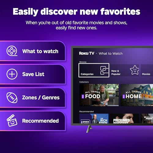 Roku Smart TV 2025 – 40-Inch Select Series, 1080p Full HD TV – RokuTV with Voice Remote – Flat Screen LED Television with Wi-Fi for Streaming Live Local News, Sports, Family Entertainment