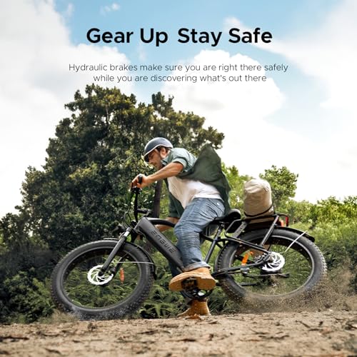 ENGWE E26 1000W Electric Bike for Adults, 26" *4.0" Fat Tire E-Bike with 48V 16Ah Removable Lithium-Ion Battery, Range 87Miles 28MPH 7 Gears Commuting Mountain Ebike