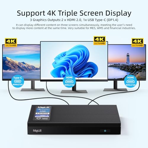 MeLE Fanless N100 Mini PC Windows 11 Pro 16GB Ram 512GB ROM Micro PC Quieter4C 2X HDMI 4K USB-C Triple Display 2.4G/5G WiFi BT5.1 GbE Small Desktop Computer on Business Home IoT NAS Astrophotography