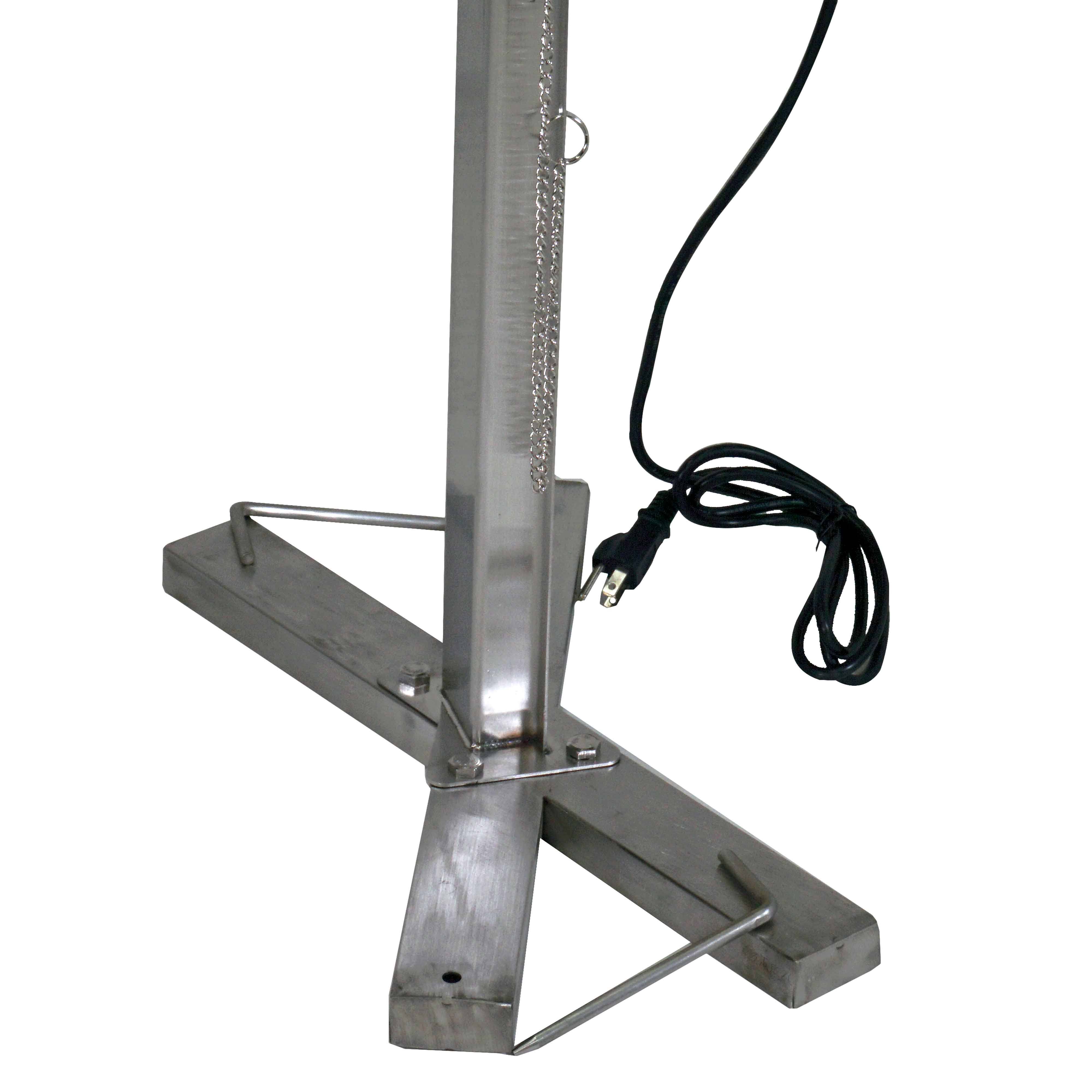 Stainless Steel 90 lb Capacity Open Fire Rotisserie System Tripod