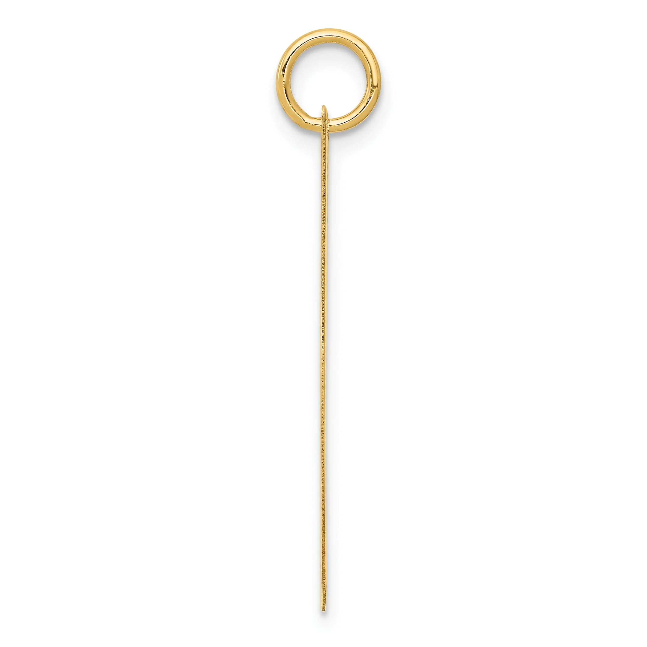14k Yellow Gold Large Fancy Script Letter J Initial Charm Pendant