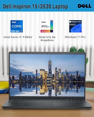 Dell 2024 Inspiron 15 3530 Touchscreen Business Laptop Computer, 15.6" FHD Anti-Glare Display, 13th Gen Intel 10-Core i7-1355U, 16GB RAM, 1TB SSD, Wi-Fi 6, HDMI, Webcam, Windows 11 Pro, with Brush