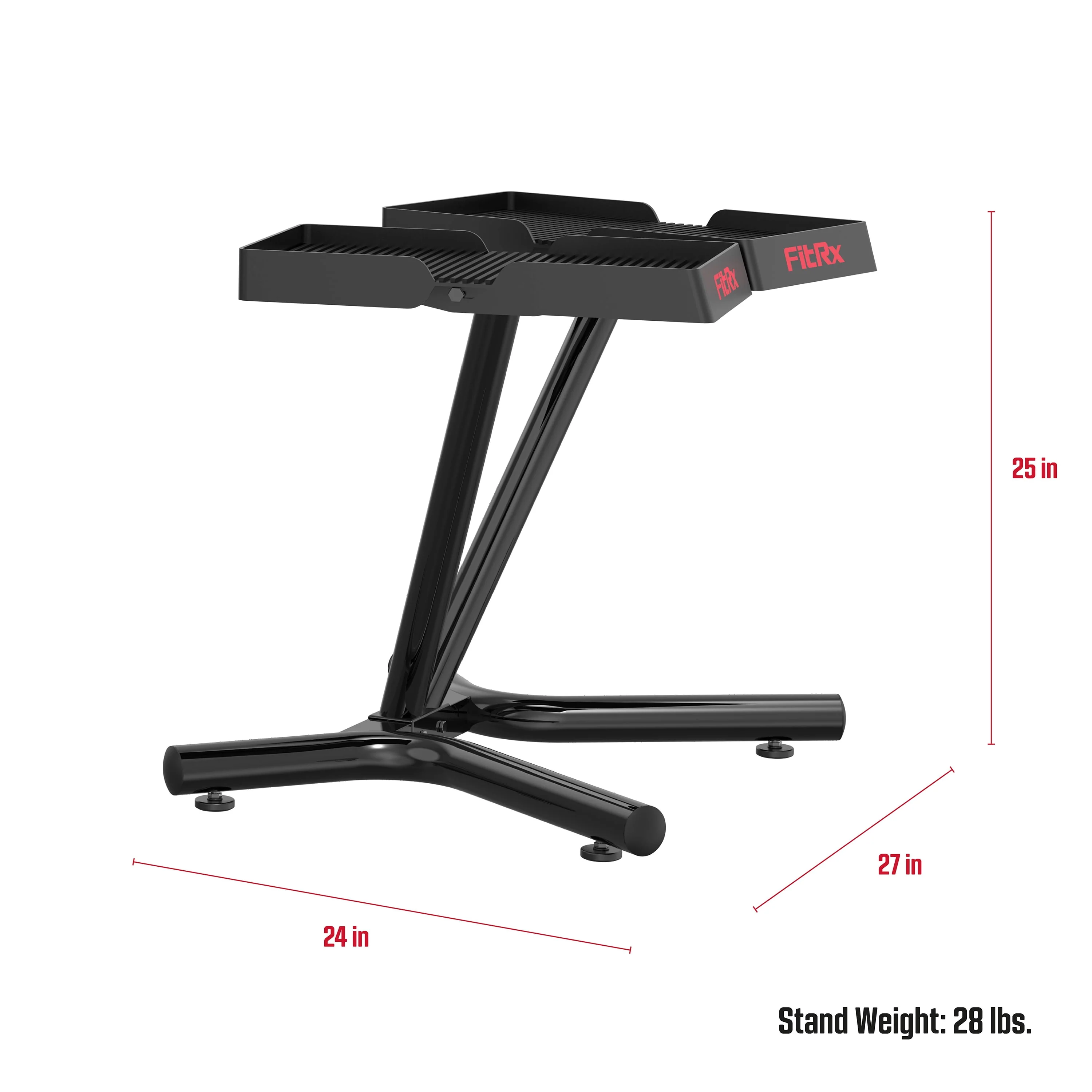FitRx SmartBell, Quick-Select Adjustable Dumbbell, 5-52.5 lbs. Weight, Black, Single