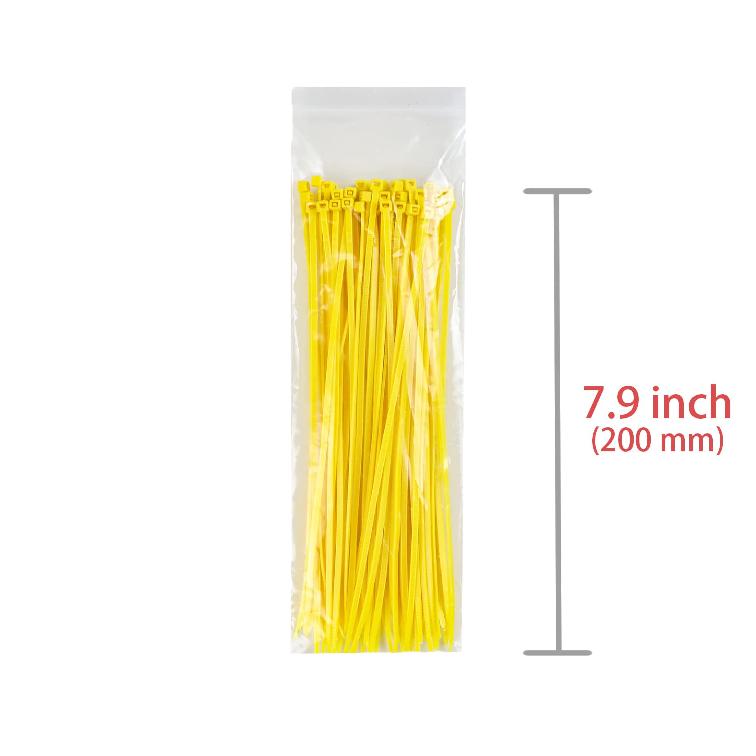 65 Feet Yellow Plastic Chain - Plastic Safety Barrier Chain for Crowd Control, Parking Barrier and Delineator Post with Base - Safety Security Chain with 6 Carabiner D Rings, 8 S-Hooks, and Zip Ties