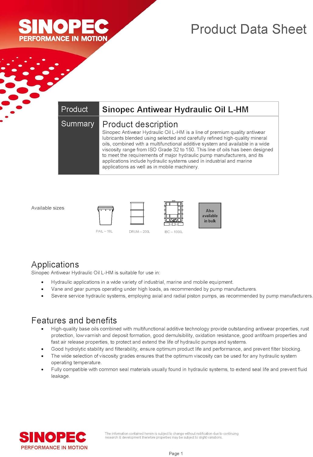 AW 32 Hydraulic Oil Fluid (ISO VG 32, SAE 10W) - 55 Gallon Drum
