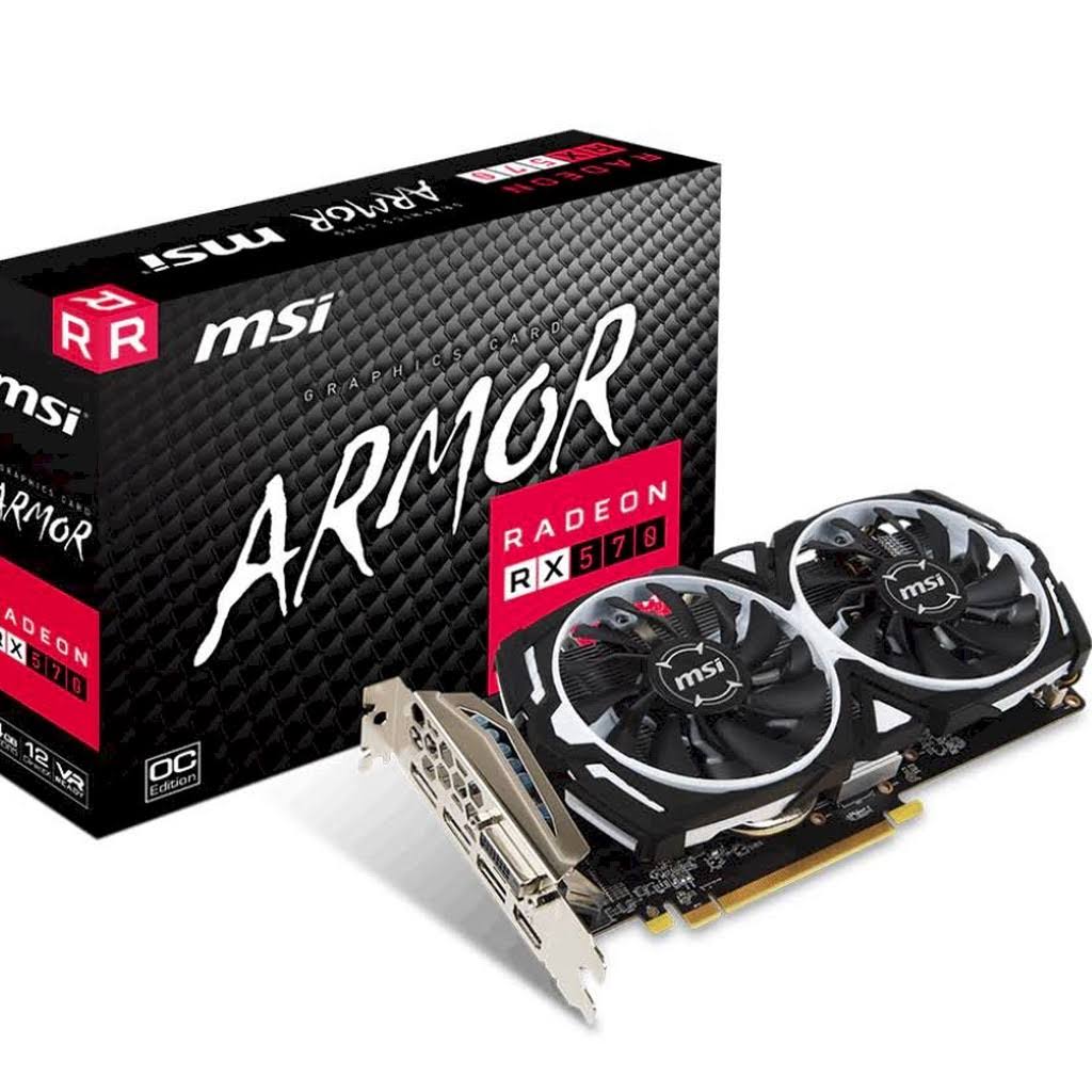 MSI Radeon RX 570 Armor 4GB OC GDDR5 Graphics Card - V341-077R