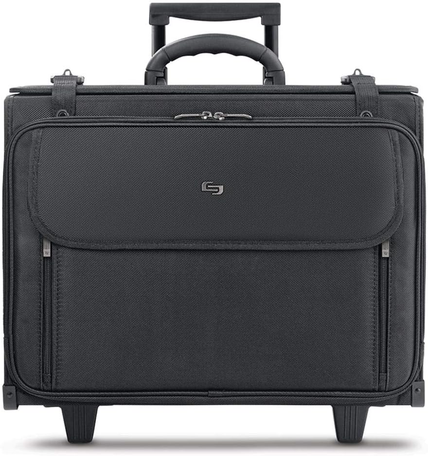Solo New York Morgan Rolling Hard Side Catalog and Laptop Case, Black