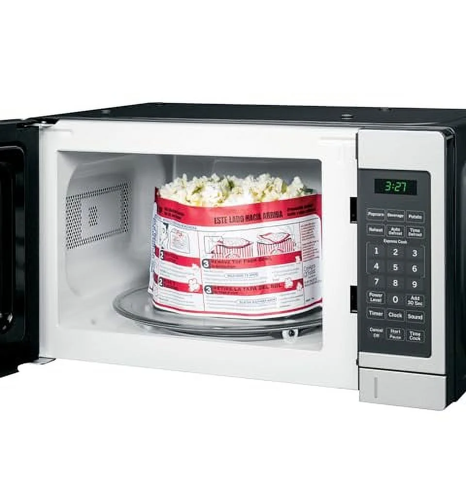 GE Countertop Microwave Oven| 0.7 Cubic Feet Capacity, 700 Watts | Kitchen Essentials for the Countertop | Stainless Steel