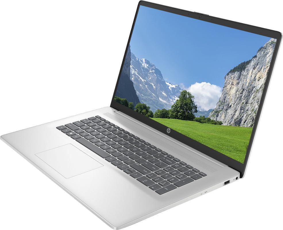 HP Newest 17 Business Laptop, 17.3'' FHD Widescreen, Intel 6-Core i3-1215U(Up to 4.4 GHz), 8GB DDR4, 1TB SSD, 8.5 Hours Battery, Windows 11 Home, 64GB SD Card + USB 3.0 Hub, Natural Silver