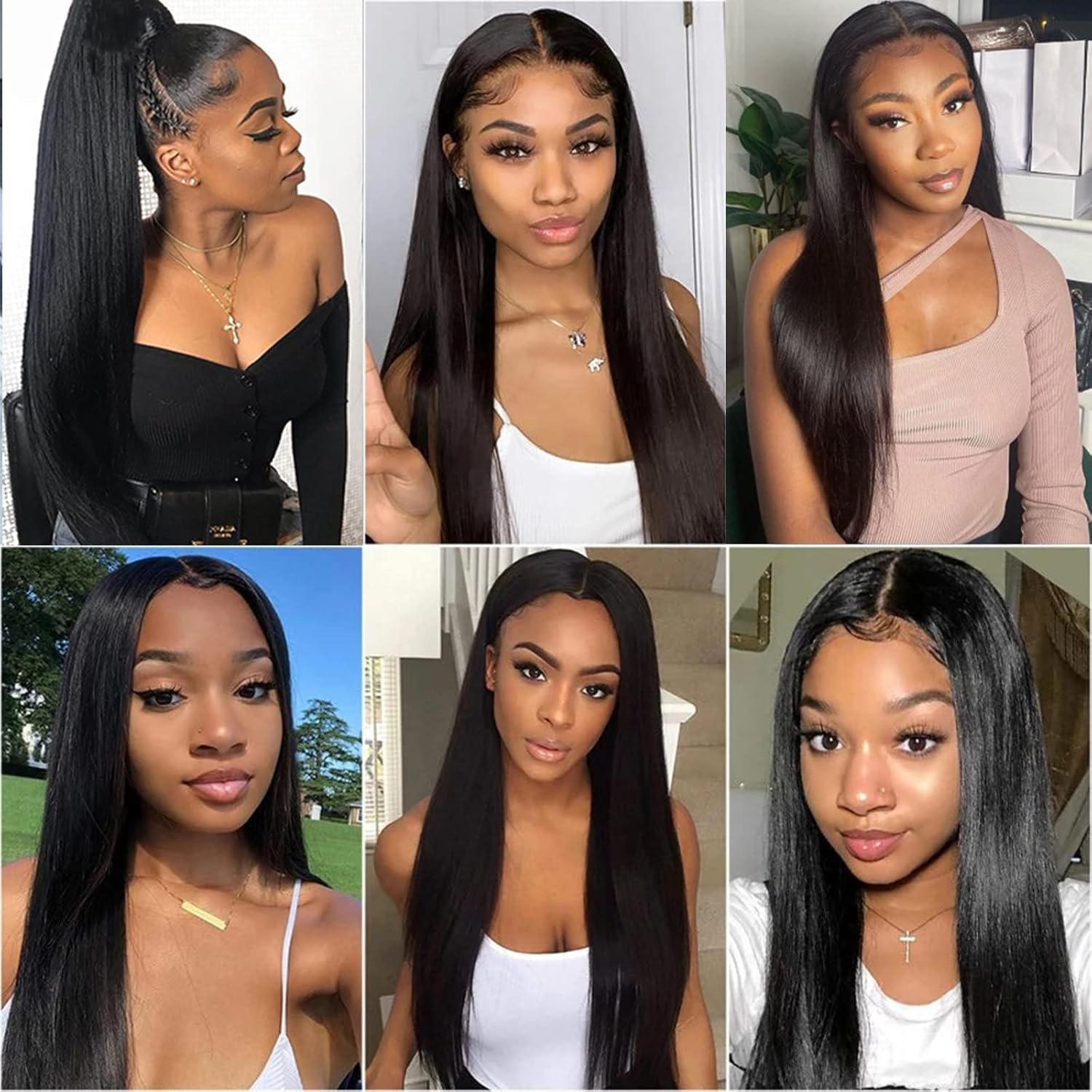 ISEE Hair Lace Front Wigs Human Hair 13x4x1 T Part Straight Transparent Lace Frontal Wigs for Black Women Human Hair 180% Density Pre Plucked with Baby Hair Full and Thick Natural Color 26inch