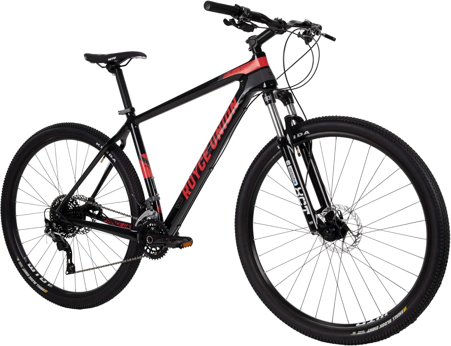 Royce Union RCF Lightweight Carbon Fiber Hardtail Mountain Bike, 22 Speed Shimano SLX Drivetrain, Hydraulic Disc Brakes, Suntour XCT Suspension Fork