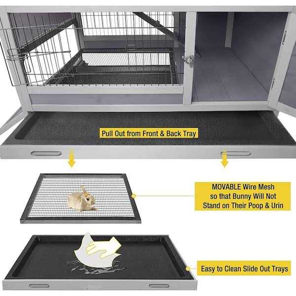Aivituvin Rabbit Hutch Outdoor Bunny Cage AIR18 - Pet Supplies online store