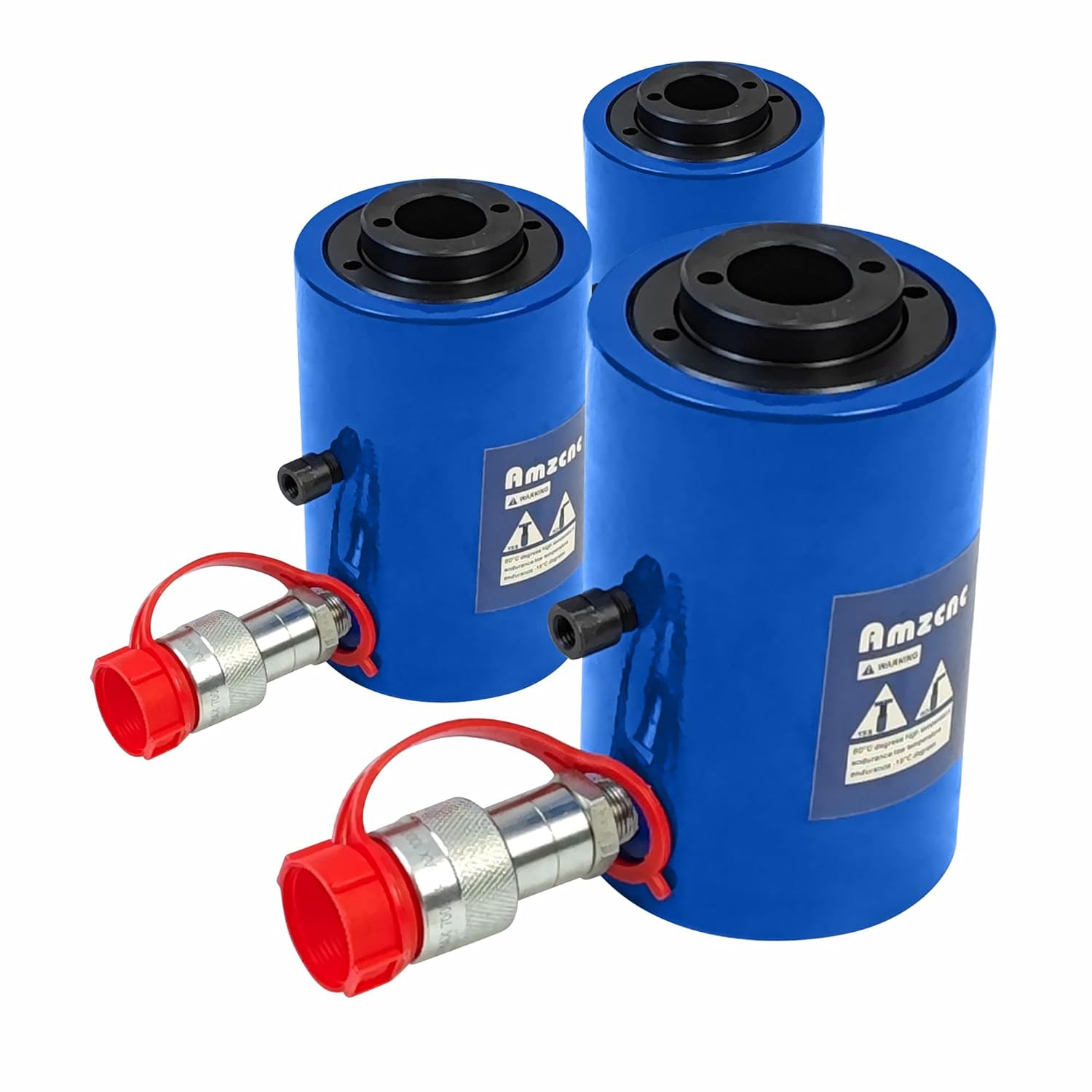 AMZCNC 30T Hydraulic Cylinder Jack Hollow Single Acting Hydraulic Ram Cylinder 2"(50mm) Hollow Hydraulic Lifting Cylinders