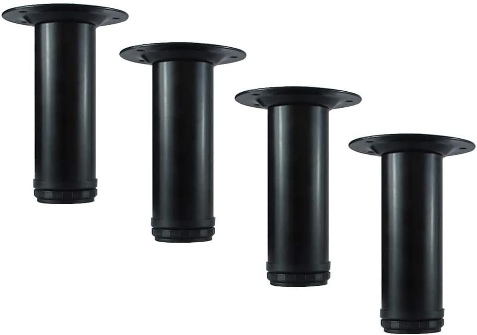 28 Inch Adjustable Table Legs, Black Legs for Desk, Sturdy Pipe Table Legs for Dining Table, Computer Table, ( Set of 4 )