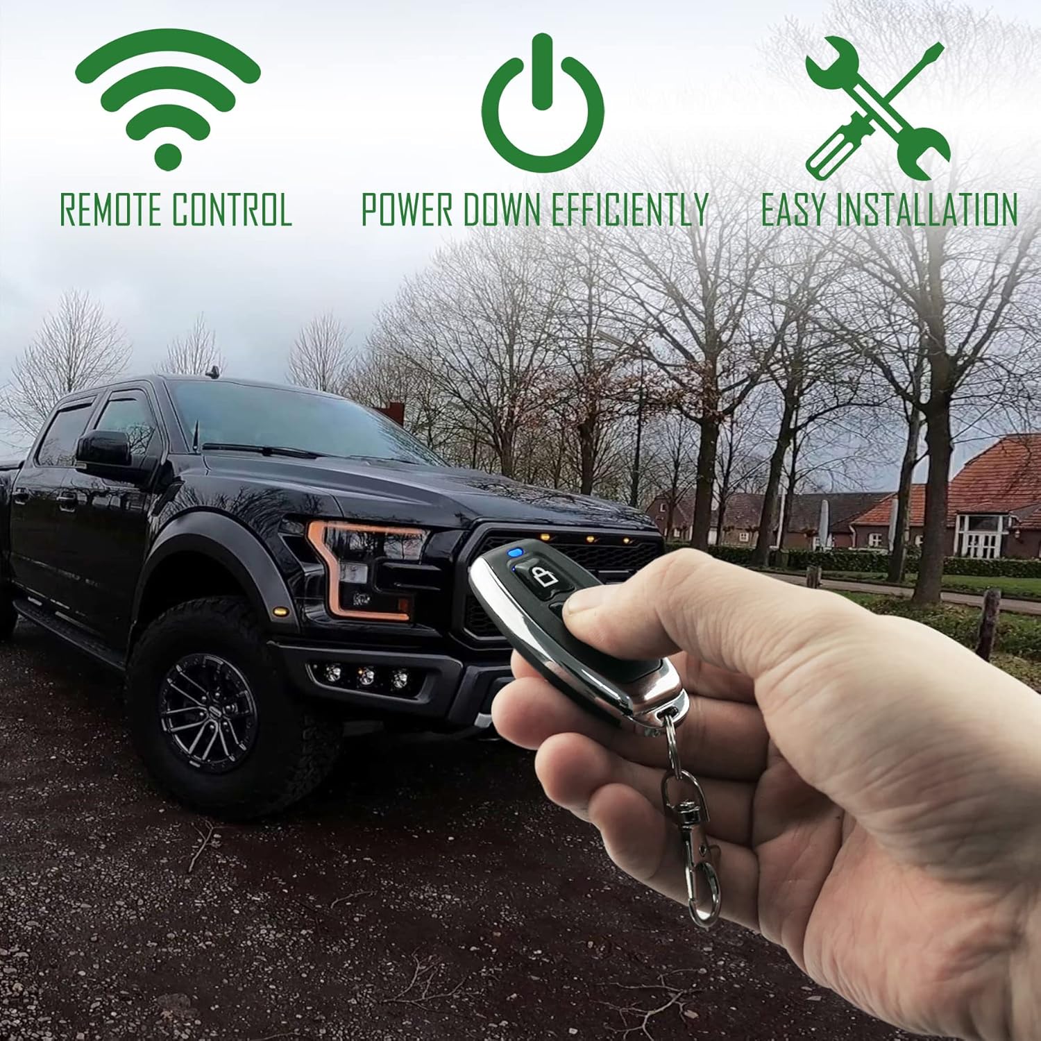 RV Remote Battery Disconnect Switch 12V Battery Shut Off Switch with LED Digital Voltmeter Display Battery Cut Off Switch w/Dual Wireless Control Master Kill Switch Universal Fit Camper Trailer SUV