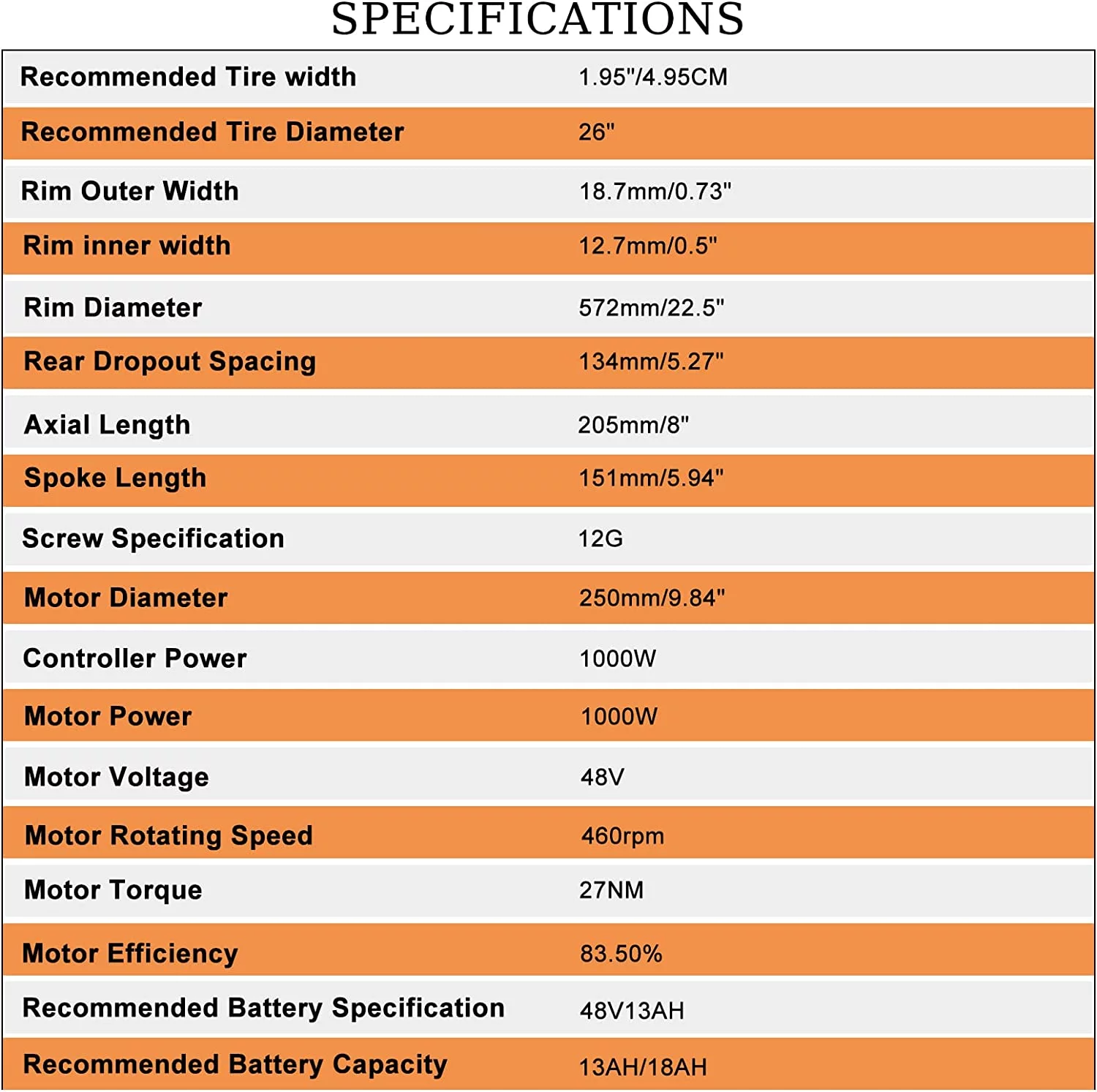 PEXMOR Electric Bike Conversion Kit, 48V 1000W 26" Front/Rear Wheel w/Tire Ebike Conversion Kit, Electric Bicycle Hub Motor Kit with LCD Display/Controller/PAS/Brake Lever/Torque Arm