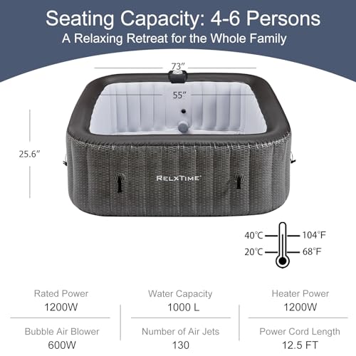 RELXTIME Inflatable Spa Outdoor