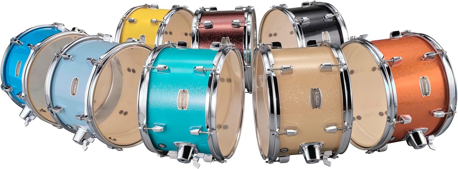 Yamaha Rydeen 5-Piece Drum Set With 22" Bass Drum, Floor Tom, 2 Toms With Ball Clamp And Wood Snare Drum, Champagne Glitter