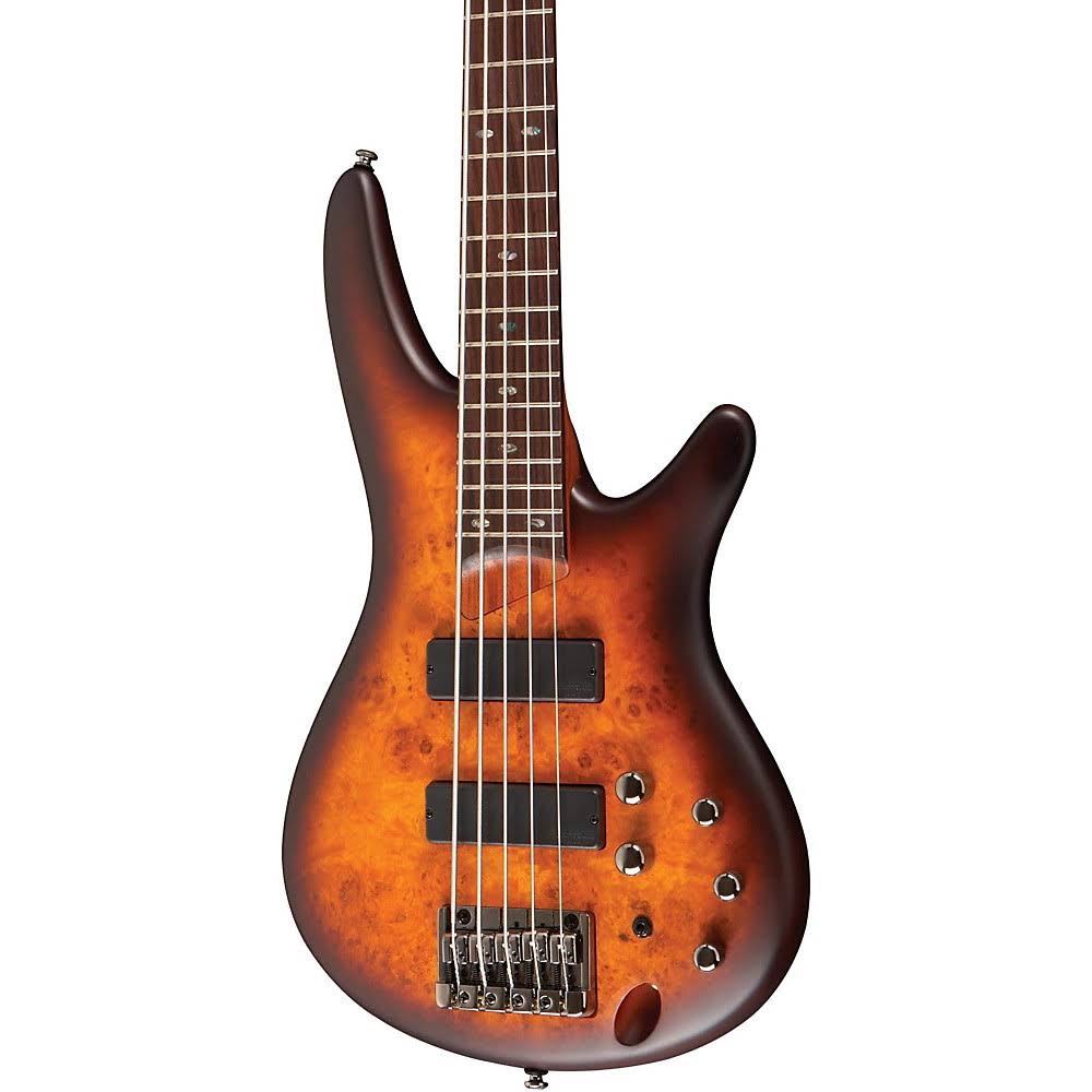 Ibanez SR505PB Electric Bass Guitar, 5 String, Brown Burst Flat