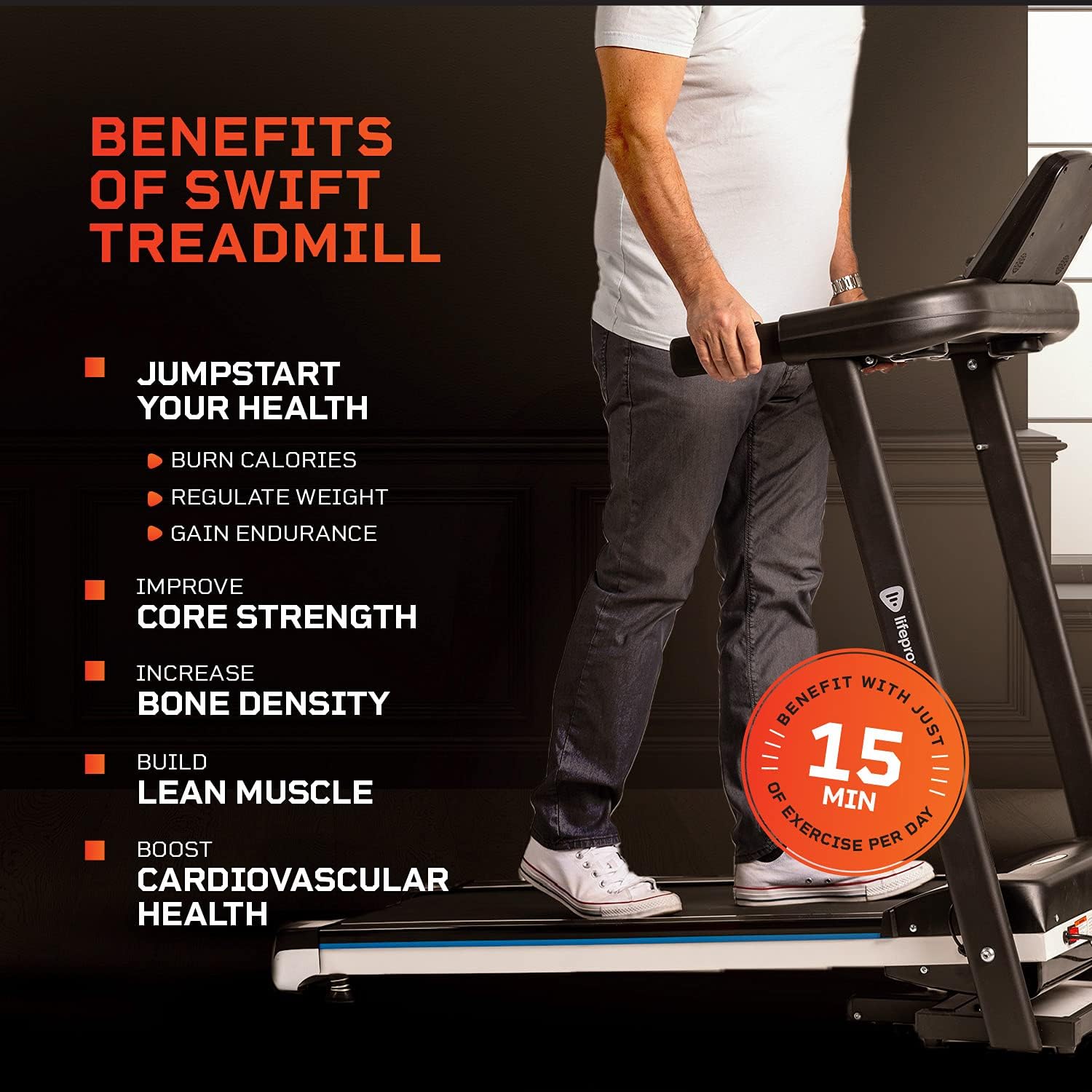 LifePro Foldable Treadmill for People 5' 4" & Under. Mini Electric Folding Treadmill for Walking & Running That Fits Small Spaces Including Apartments (Includes Bluetooth & Tablet Holder)