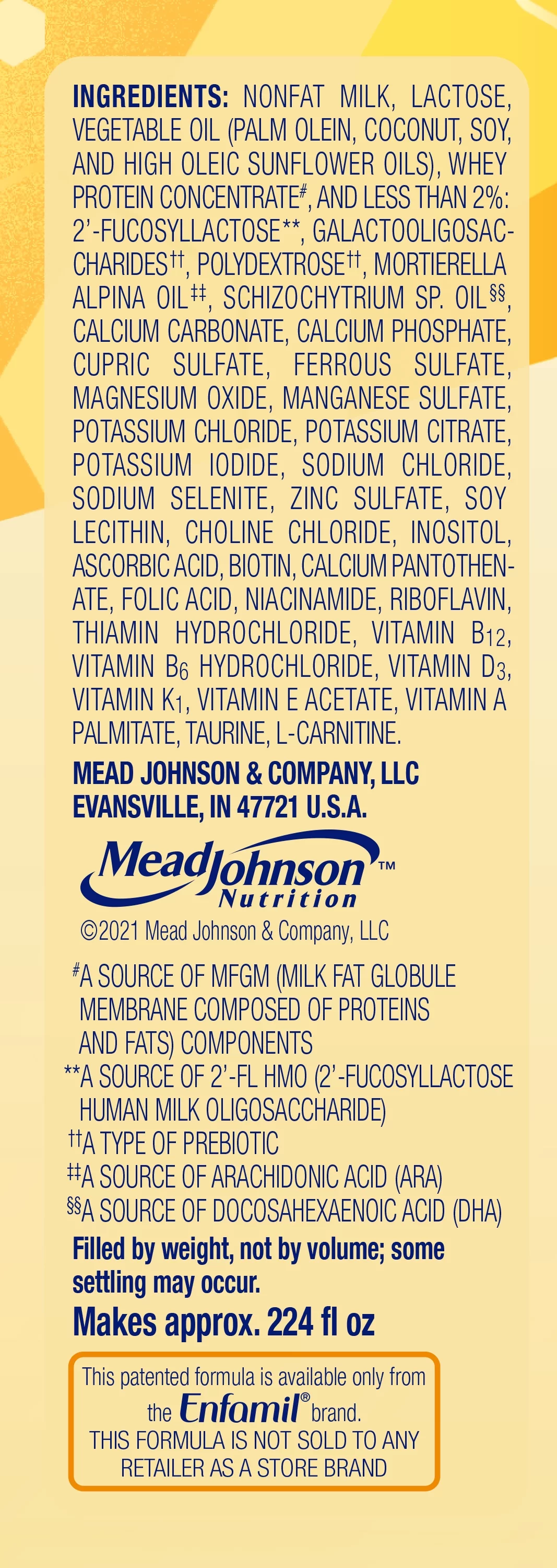 Enfamil NeuroPro Baby Formula, Milk-Based Infant Nutrition, MFGM* 5-Year Benefit, Expert-Recommended Brain-Building Omega-3 DHA, Exclusive HuMO6 Immune Blend, Non-GMO, 125.6 oz​