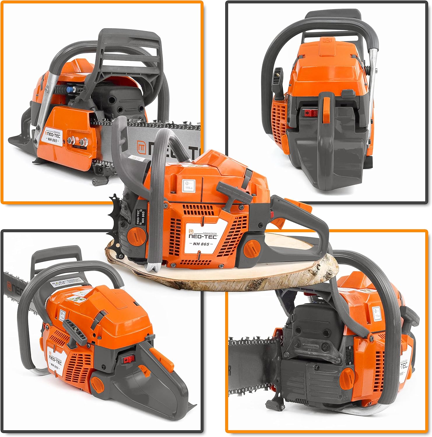 NEO-TEC NH865 65cc Gas Chainsaw for G365 With 24 Inch Solid Guide Bar Power Chain Saw, 3.4KW Gasoline Chainsaws for Trees and Wood Cutting, All Parts Compatible with Husqvarna 365 Milling
