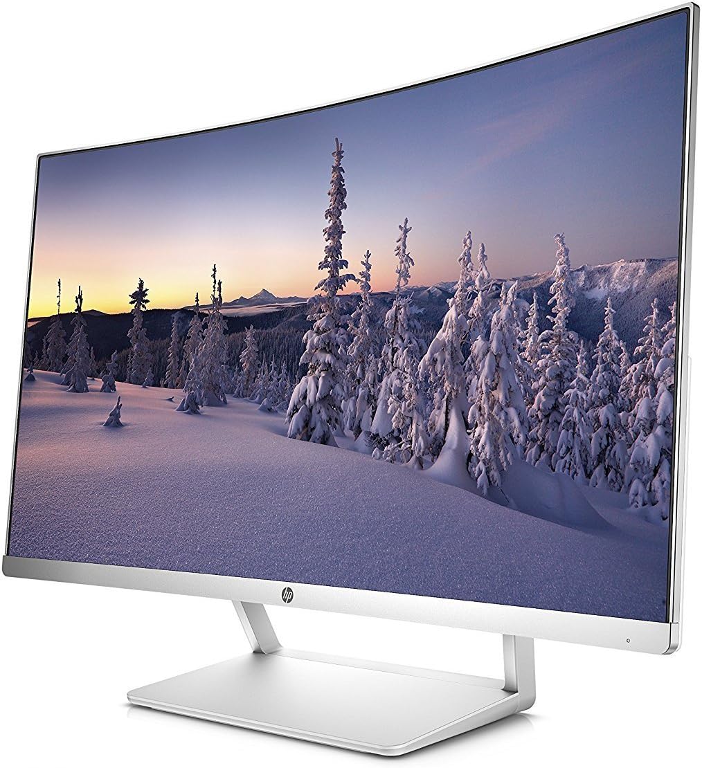 HP 27in Curved HP27SC1 LCD WLED Monitor - Silver (Renewed)